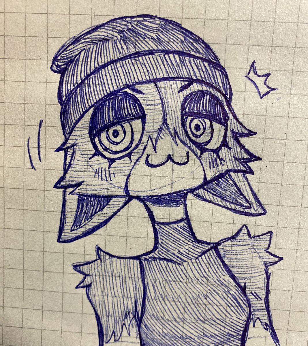 bongwater777's tweet photo. doodling the meowkull at work keeps one sane https://t.co/ahcDpX4u9M