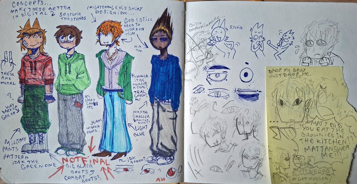 Llamonav's tweet photo. I have so much schoolwork to catch up on holy shit. Have shitty school doodles again sorry
#ellsworld #eddsworld https://t.co/poYIgsplSI