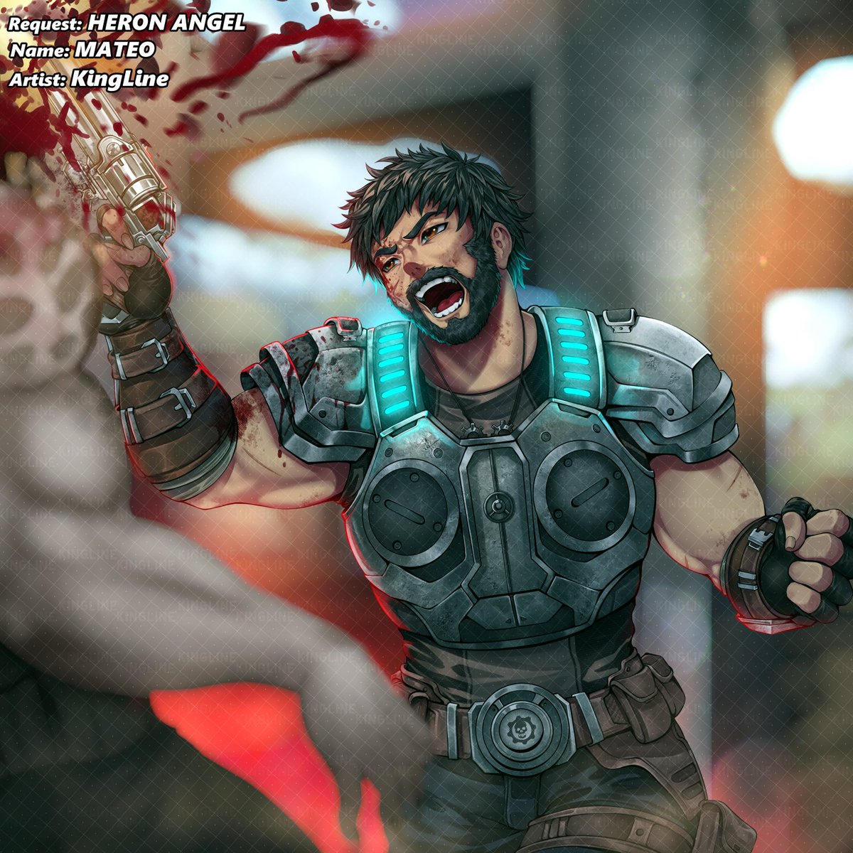 kingline_art's tweet photo. headshot!  thanks for believe and watch my artwork 🥹
I'll post the speedpaint soon
request by @Heronangel1

#gearsofwar #gears #eday #gof #locust https://t.co/jjSHLYe5az