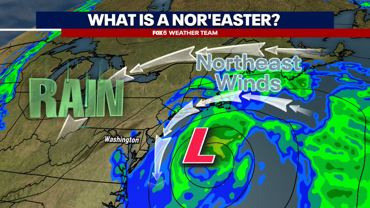 TuckerFox5's tweet photo. Powerful Nor'Easter: Will grind up the coast for the next few days. Gusty NE winds will batter area beaches with high surf and possible beach erosion. Coastal Flood Advisories will likely be extended through weekend. https://t.co/suTWtZPtT6