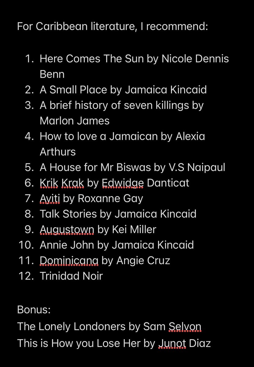 jojoxcvii's tweet photo. For Caribbean literature (fiction), 
I recommend: https://t.co/kVjIWvXUCz