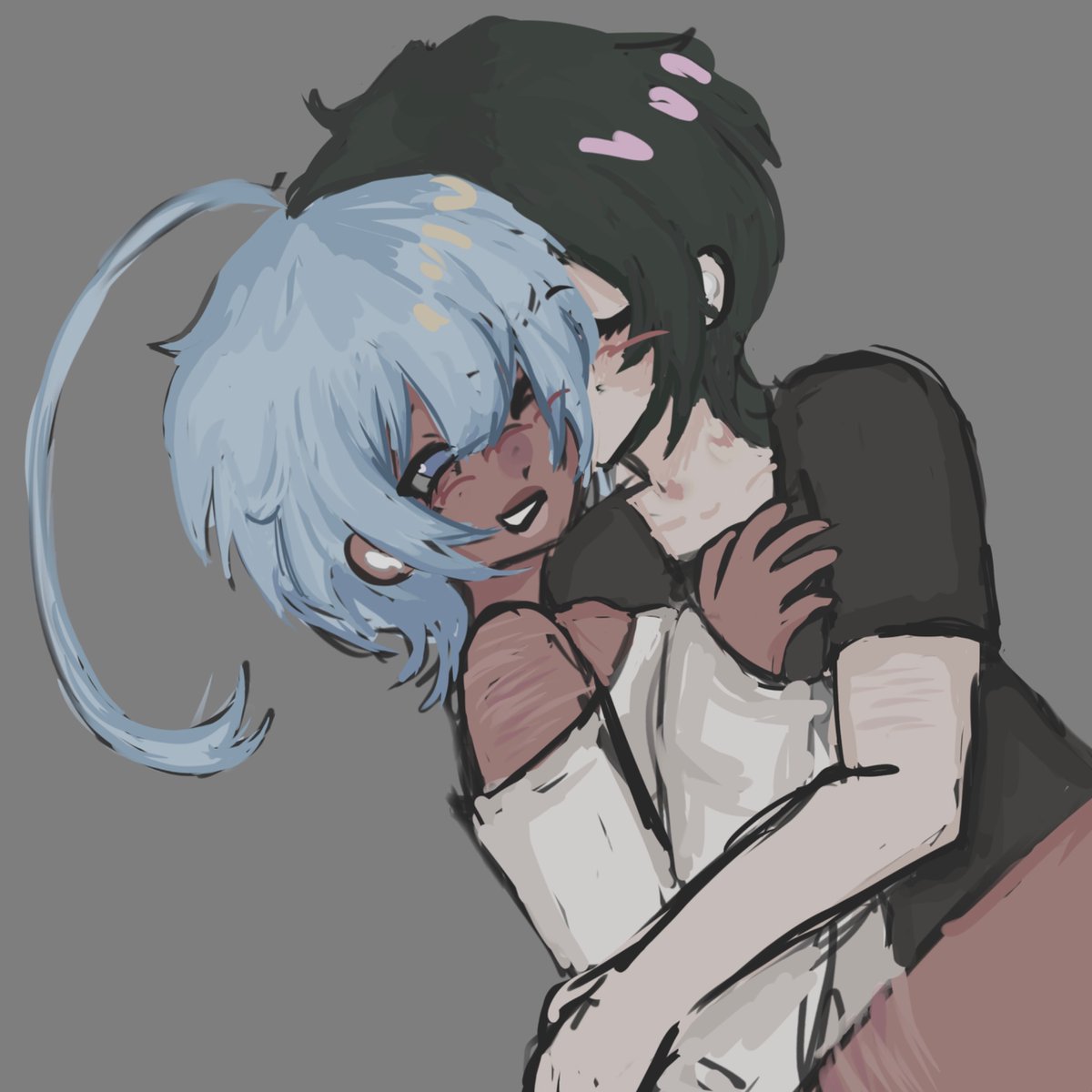 Saephernelia's tweet photo. Theyre listening to their emo little playlist together

#bllk_fa #hiorin #rnho https://t.co/6nS3CWBmqJ