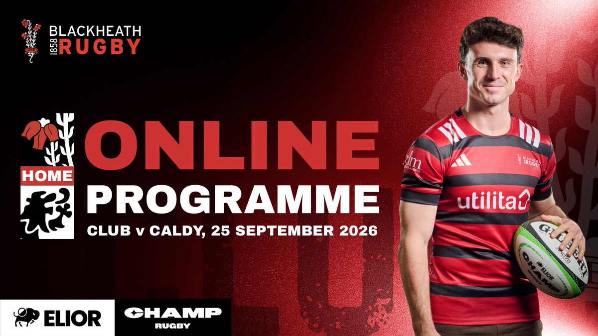 Blackheath_1858's tweet photo. It’s Friday Night Lights for our first Elior Champ Rugby home, in a match sponsored by Hurstmedical. Matchday programme now available!
🏉 Club v @CaldyRFC
⏰ 7.45pm
📕 https://t.co/479yBqZOwZ
#blackheathrugby #blackheathfc #club #eliorchamprugby #onlineprogramme @zeeon_content https://t.co/Y80IrnQ8it