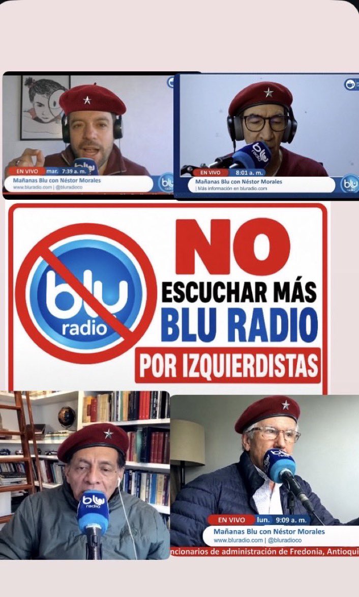 JohnFALFEREZS's tweet photo. Exijamos que se desmovilicen los activistas proizquierda de Blu Radio.

Ya se volvieron abusivos: día a día ofenden con odio, burla y menosprecio a quienes pensamos distinto. 

Aplican para  sanción social, como ya se hizo con las dos presentadoras que afortunadamente ya no están.

No más micrófono para militantes disfrazados de periodistas.