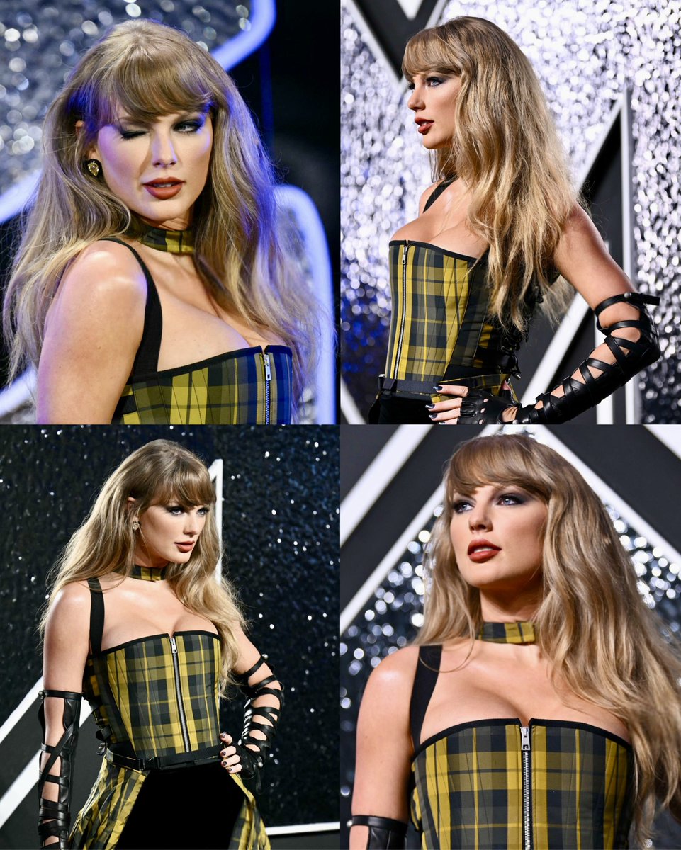 besttofswift's tweet photo. remember when Taylor Swift served THIS iconic look at the 2024 VMAs? 🖤 https://t.co/qAtb3I7PTo