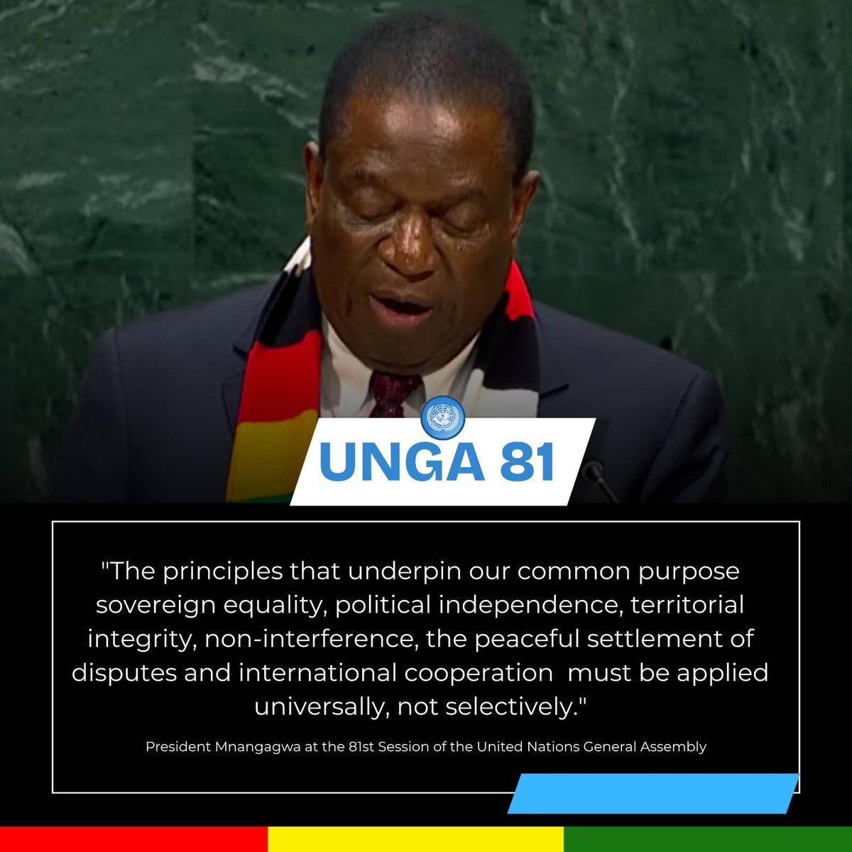 CdeTrababalas's tweet photo. @Jamwanda2 Africa is rising.” That line says it all. Our resources, our people and our future must work for Africans too. 🇿🇼🔥
#ZimAtUNGA81 #Vision2030 https://t.co/K5xvSzj153