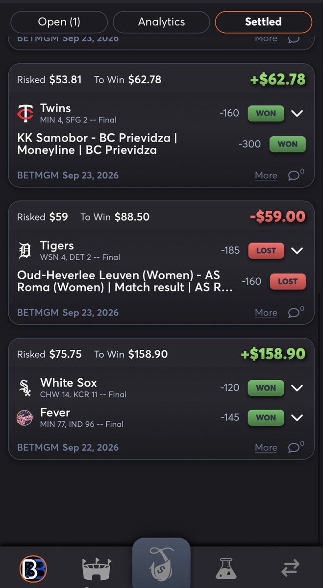 Betblueprint1's tweet photo. First few days in the @ABLeague_ have been off to a good start! Thanks to everyone involved in the league for welcoming us in. Looking forward to growing with everyone and winning some money. Go follow us on @juice_reel if you haven’t already BetBlueprint and track the abl also! https://t.co/nLXXoyLMBL