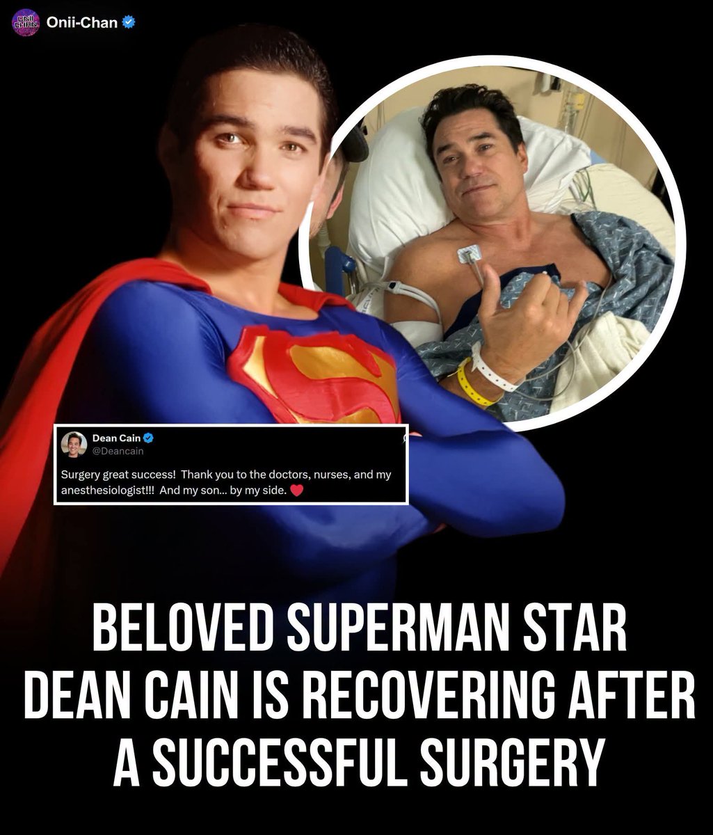 oniichanph's tweet photo. Superman actor Dean Cain has shared an encouraging update following surgery 🙏

Dean Cain has checked in from his hospital bed after undergoing surgery to repair a hernia, sharing a positive update with fans and thanking the doctors, nurses, anesthesiologist, and his son for being by his side.

The Lois & Clark: The New Adventures of Superman star appeared in good spirits following the procedure, making it clear that the surgery went successfully and that he is now focused on recovery.

After spending years playing one of the world's most famous superheroes, Cain is now getting plenty of support in real life as he takes time to heal.

Wishing Dean Cain a smooth recovery and a quick return to his usual self.