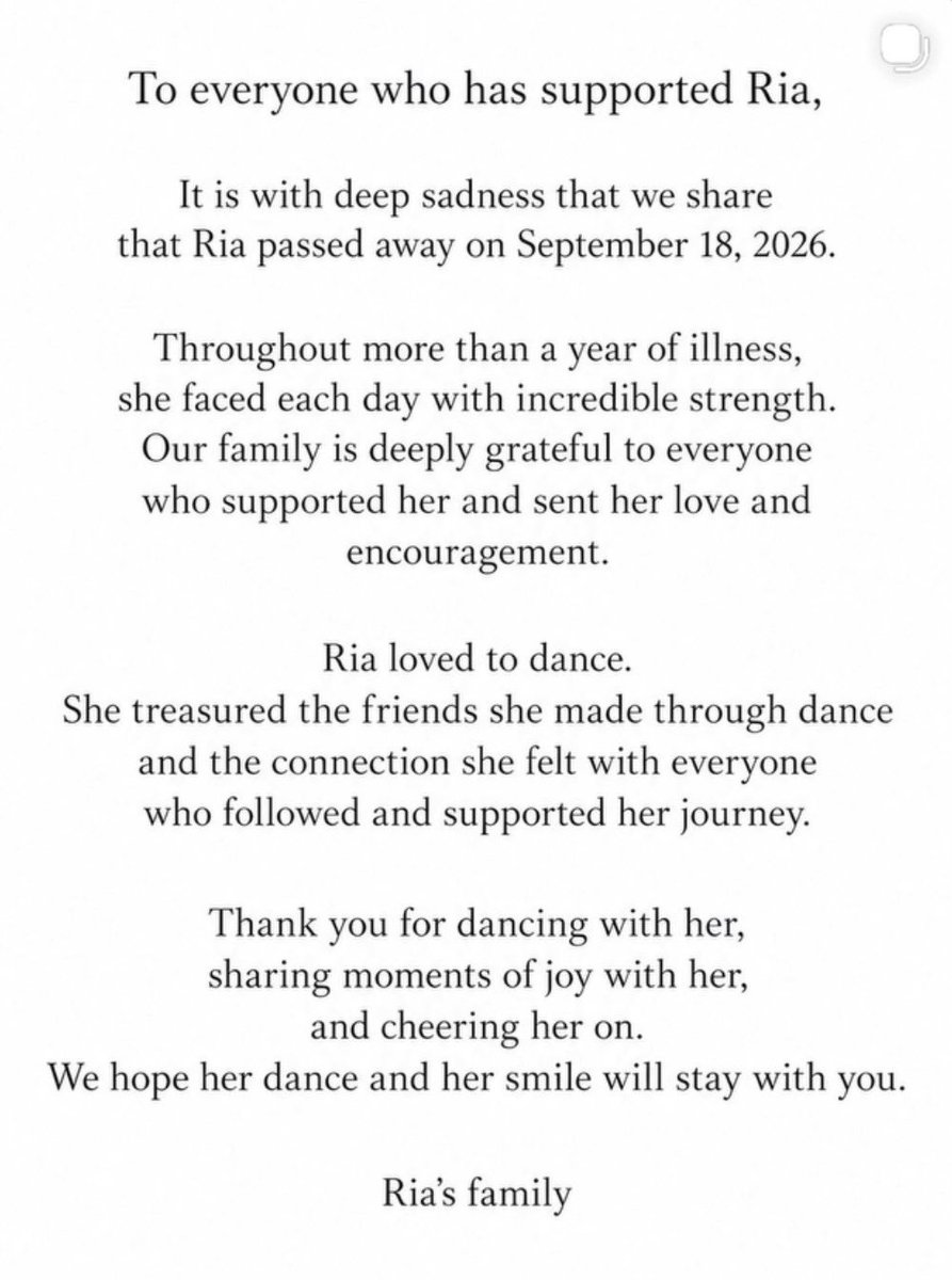 minwooshi8's tweet photo. Ria Yamada’s family confirmed her passing💔

She was a contestant in SDGF2 and a member of Jam Republic. Year after winning the show, she was diagnosed with a serious autoimmune disease. She undergone chemo at bone marrow transplant. She was only 16🥹💔 Rest easy Ria🥹❤️ https://t.co/osmwAcQSqd