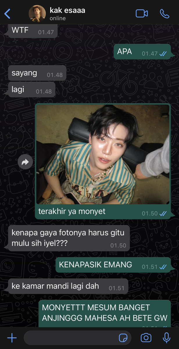 issyaturne's tweet photo. nomin one tweet au
—edisi mahesa pertama kali liat foto gama pakai makeup https://t.co/DwQiyGZjpx