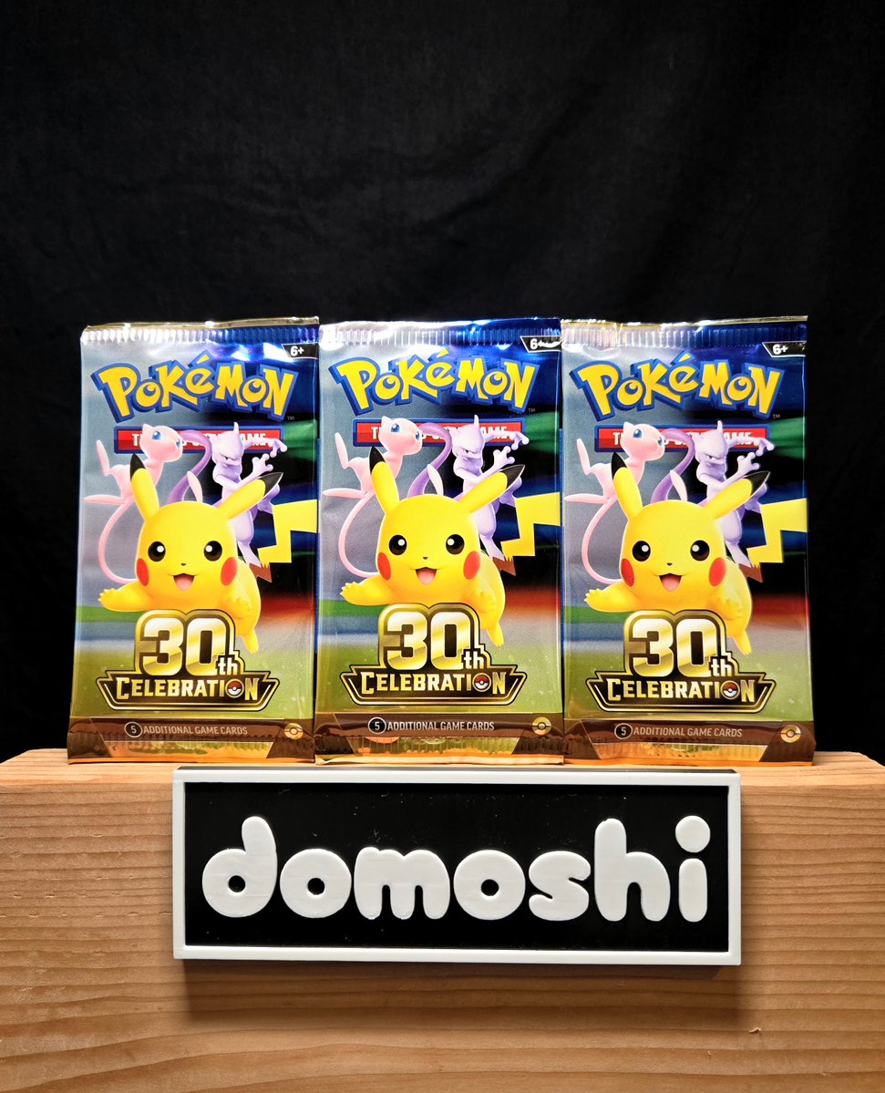 heydomoshi's tweet photo. POKEMON 30TH CELEBRATION GIVEAWAY: Giving away Pokemon 30th Celebration Booster Packs to 3 separate winners (1 pack per winner).

How to Enter:
-Follow @heydomoshi
-Comment your favorite Pokemon below
-Repost this post

Ends: 
Oct 1, 2026 at 7:41pm ET

Good luck everyone!!! ✨ https://t.co/PcTEfHokeb
