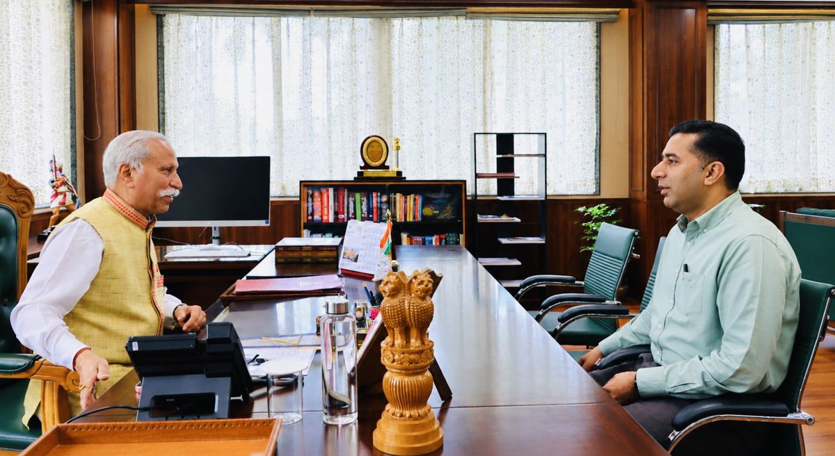 listenshahid's tweet photo. Called on Hon’ble Governor of Arunachal Pradesh, Lt. General K. T. Parnaik PVSM, UYSM, YSM (Retd.), and had a deeply enriching interaction on the history, strategic significance and developmental opportunities of the Northeast. 

His reflections, shaped by his distinguished service in Jammu & Kashmir and the Northeast, offered valuable insights into the region’s aspirations and the immense possibilities for public service. 

From the mountains of Kashmir to the frontiers of Arunachal, the spirit of service to the nation finds a common purpose in reaching the last mile and creating opportunities for every citizen.

Looking forward to serving the people and the land of the Rising Sun!