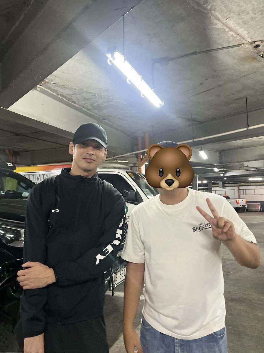 wilbeanica's tweet photo. there was a video before circulating after beayond where wilbert is going to the parking area and a guy approached him to take picture. yes, yung guy na lumapit is my brother-in-law. 
disclaimer, ung car po namen ay nakapark on the same parking area. they are waiting for me there kasi i’m still inside teatrino for the 1:1 photo op with bea. wag nio sila i-bash, juseyo. 🙏🏻

when they informed me na nakita nila si wilbert sa parking and nakapagpapicture sila (my bro-in-law, my sister, my nephew and my niece who also watched the fancon) my initial thought was bakit nila inabala kasi baka pagod na siya. but to let everyone know, my family said he is super nice, agreed and just said magpicture sila inside the parking para di magkagulo. he’s wearing a mask that time and he even took it off for the picture. and he even said thank you to them. 

i think nadagdagan ang Wilbert and Bea fans that night. hehe. also may side comment sila na ang gwapo daw pala sa personal (family i told you already, wait ‘til you see him in person)

posting this after almost 2 weeks just to share how genuine and nice wilbert is. 
also just to remind everyone na we should also be mindful on boundaries and how we should always treat everyone, including the artists we love with respect and kindness. we might always be joking with him, but we should also know the proper time when to do and not to do so.  

so thank you wilbert for being so accommodating even on days it’s least expected from you. whatever the season, i will be here supporting you on whatever means i can. take all the time and space you need. come back when you’re ready. 

but since i’ve booked my flight and hotel already, i guess it’s official, see you in cebu! 🫶🏻