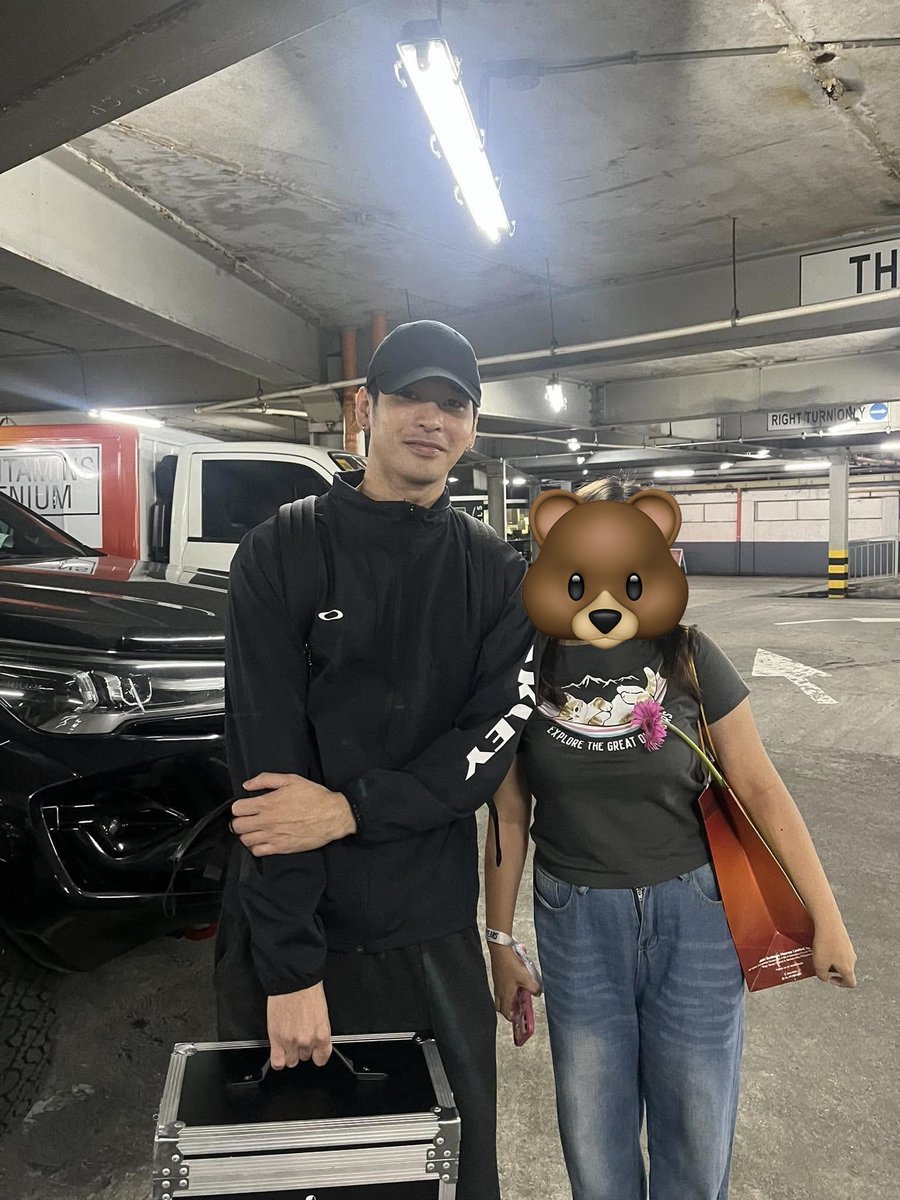 wilbeanica's tweet photo. there was a video before circulating after beayond where wilbert is going to the parking area and a guy approached him to take picture. yes, yung guy na lumapit is my brother-in-law. 
disclaimer, ung car po namen ay nakapark on the same parking area. they are waiting for me there kasi i’m still inside teatrino for the 1:1 photo op with bea. wag nio sila i-bash, juseyo. 🙏🏻

when they informed me na nakita nila si wilbert sa parking and nakapagpapicture sila (my bro-in-law, my sister, my nephew and my niece who also watched the fancon) my initial thought was bakit nila inabala kasi baka pagod na siya. but to let everyone know, my family said he is super nice, agreed and just said magpicture sila inside the parking para di magkagulo. he’s wearing a mask that time and he even took it off for the picture. and he even said thank you to them. 

i think nadagdagan ang Wilbert and Bea fans that night. hehe. also may side comment sila na ang gwapo daw pala sa personal (family i told you already, wait ‘til you see him in person)

posting this after almost 2 weeks just to share how genuine and nice wilbert is. 
also just to remind everyone na we should also be mindful on boundaries and how we should always treat everyone, including the artists we love with respect and kindness. we might always be joking with him, but we should also know the proper time when to do and not to do so.  

so thank you wilbert for being so accommodating even on days it’s least expected from you. whatever the season, i will be here supporting you on whatever means i can. take all the time and space you need. come back when you’re ready. 

but since i’ve booked my flight and hotel already, i guess it’s official, see you in cebu! 🫶🏻