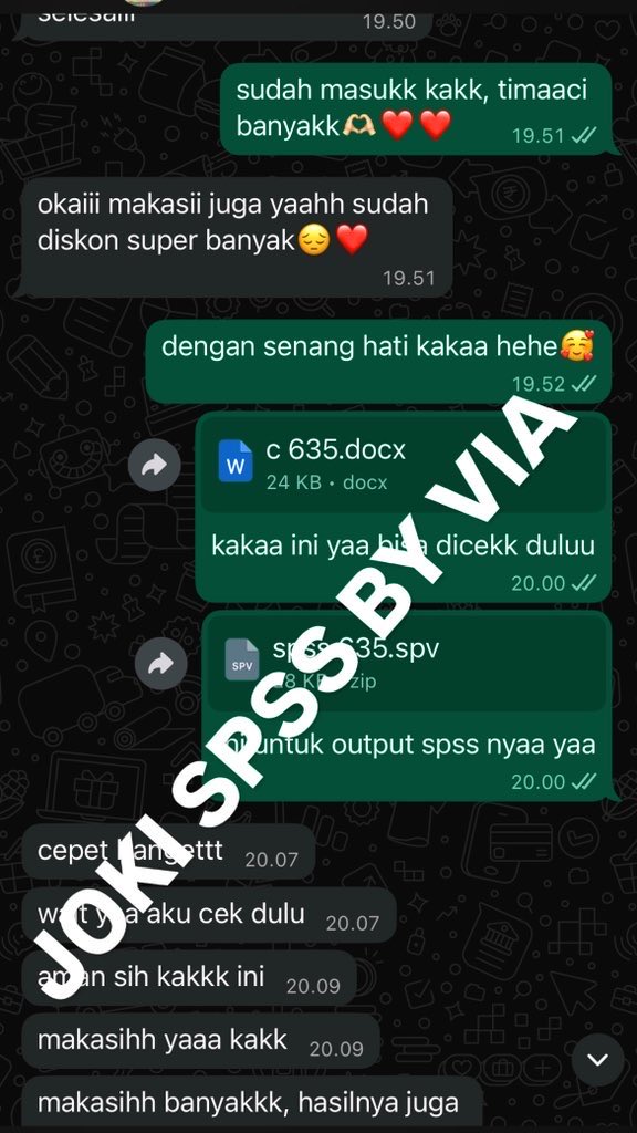 cacouses's tweet photo. OPEN JOKI OLAH DATA KUANTI BAB 4 SPSS

Uji Validitas-Reliabilitas
Regresi sederhana | berganda
UJi Hipotesis, ANOVA, Normalitas

Sudah sering handle bab 4 skripsi
kuanti, bisa manipulasi sampe lolos uji,  inrush langsung dikerjain skrg, Pay diakhir^^

https://t.co/5OOTqjIgXj
kaid https://t.co/71WhNveYIw
