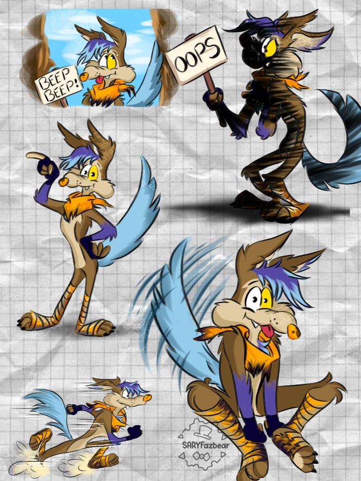 SARYFazbear_'s tweet photo. Nuevo OC.... Porque sí.... Aún no tiene nombre así que, alguna idea?.. #Coyotevscame #wileroad #fanart #roadrage https://t.co/BcVXR9KlWu