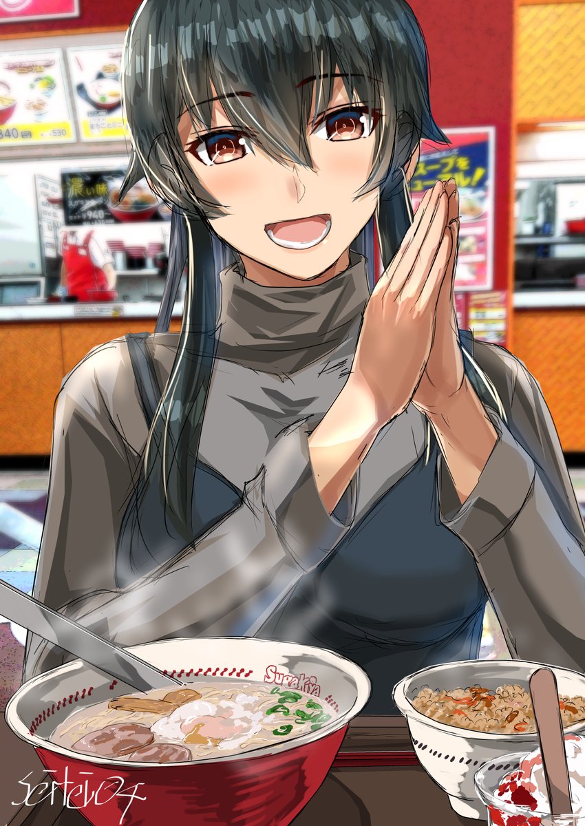 seitei04's tweet photo. スガキヤラーメンと五目御飯＆ミニソフトクリームセットで喜ぶ彼女
#矢矧進水日 #矢矧生誕祭2026 https://t.co/OHRZB6MoHe