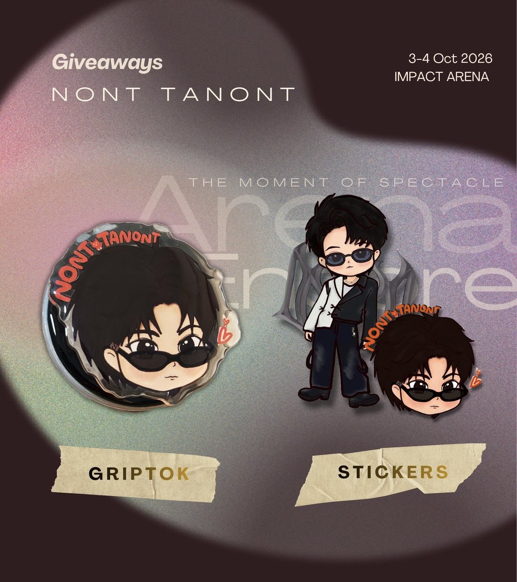 MissYANE_P's tweet photo. Giveaways for 
#THEMOMENT_ARENAENCORE

🤍 GRIPTOK
🤍 STICKERS

📍IMPACT ARENA (3-4 Oct 2026)
⏰ TBA

ทำมาจำนวนจำกัดมาก ต้องขอโทษด้วยฮะถ้าแจกไม่ทั่วถึง 🥹
ถ้าไม่เจอกัน ไปรับได้ที่บูท nontfam project นะคะ แบ่งไปแจกส่วนหนึ่งแน้ว 🤍 https://t.co/ybbbCP7zkK