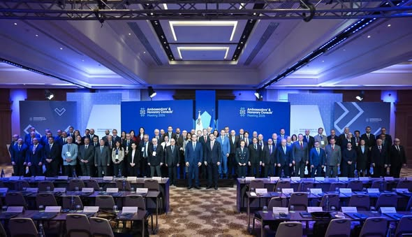 MaltainIreland's tweet photo. In February, the Ambassador attended the annual Ambassadors &amp; Honorary Consuls Meeting in Malta.
Alongside addresses by the President and Prime Minister of Malta,  Malta’s Ambassadors, High Commissioners and Honorary Consuls discussed Malta’s foreign policy priorities. https://t.co/zE7HFSgsb4
