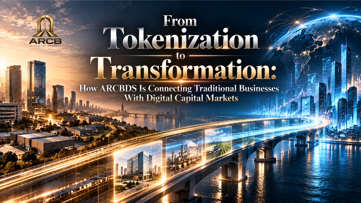 ARCB_DS's tweet photo. Tokenization opens the door. Transformation creates the value. 🔗

ARCBDS goes beyond digitizing assets — connecting real businesses, digital infrastructure and capital into a model built for long-term ecosystem growth.

From tokenization to transformation.

#ARCBDS

https://t.co/Tybx2krxnX