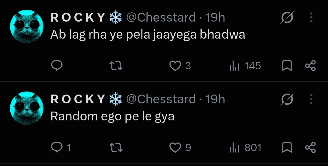 Chesstard's tweet photo. Random bhai angaar baaki sab bhangaar 🥵 https://t.co/w5oV7pOhGv