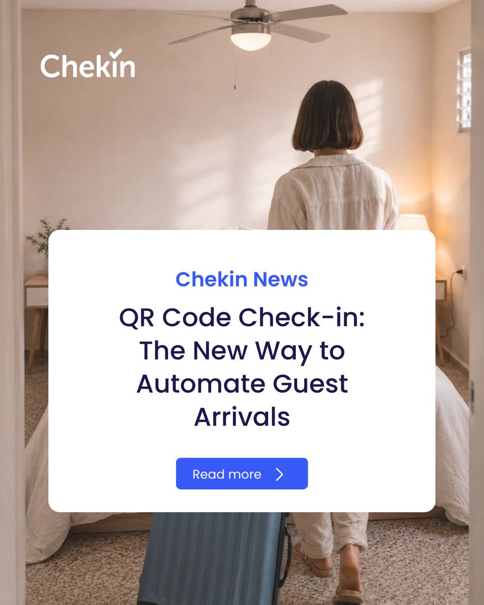 CheKinapp's tweet photo. Guests already scan QR codes everywhere else.
One code at reception = ID, registration, contract and tourist tax done on their phone, before they reach the counter.
How to set it up 👇
https://t.co/uZw7drUafQ https://t.co/4amcDmDXEP