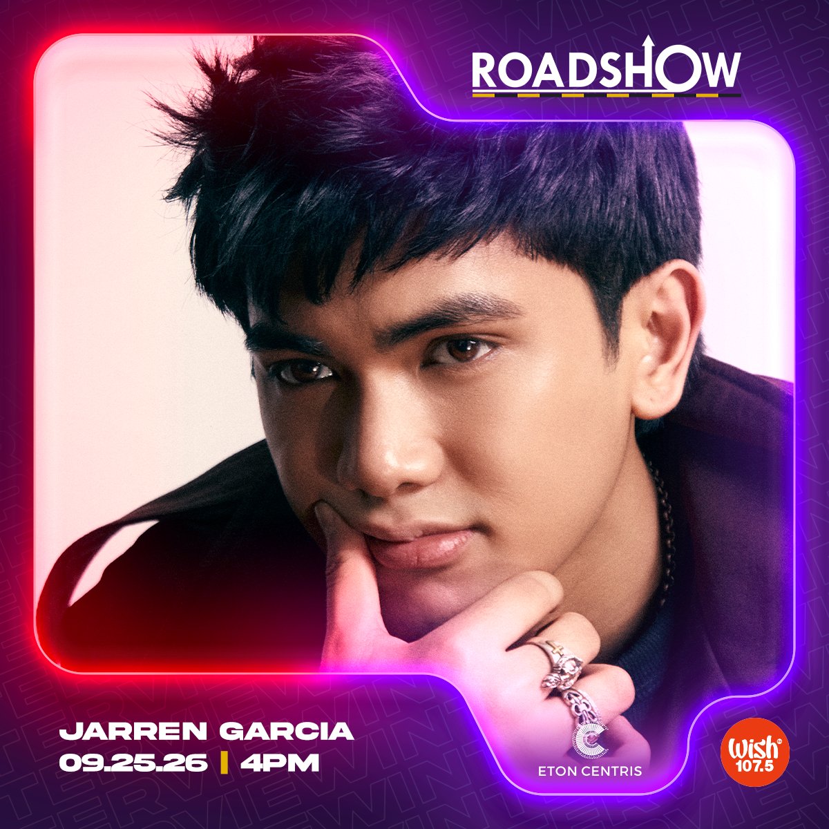 wish1075's tweet photo. Tomorrow's Roadshow will be jam-packed!

Don't miss the live performances of Angela Ken, Mei Mei, Jarren Garcia, Kolette Madelo, DNA, and KAIA. The Wish Bus will be stationed at Eton Centris (Open Grounds). https://t.co/UjHgYX1UAN