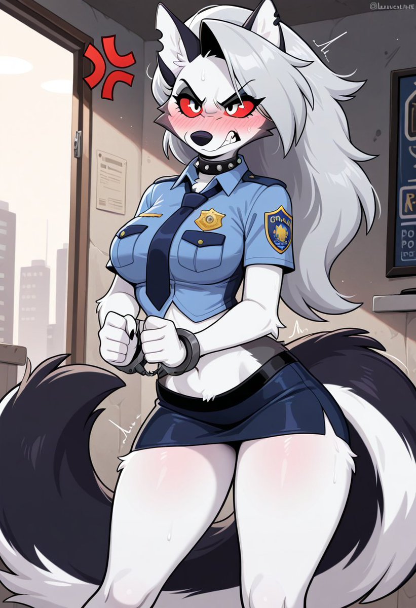 NsfwLoona_'s tweet photo. This is no way to treat a public servant!!!

#loona #furry #HelluvaBoss‌ #furryart #lewd https://t.co/gz9J970IX4