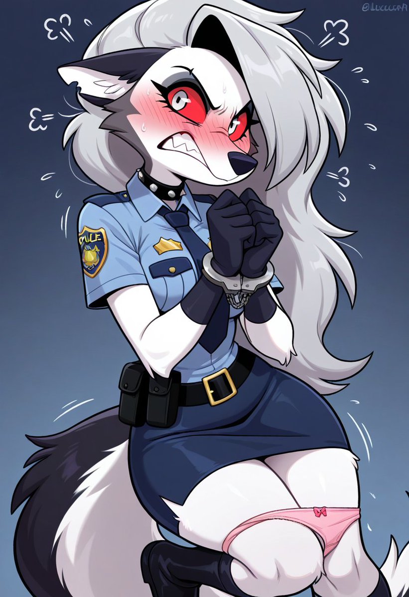 NsfwLoona_'s tweet photo. This is no way to treat a public servant!!!

#loona #furry #HelluvaBoss‌ #furryart #lewd https://t.co/gz9J970IX4