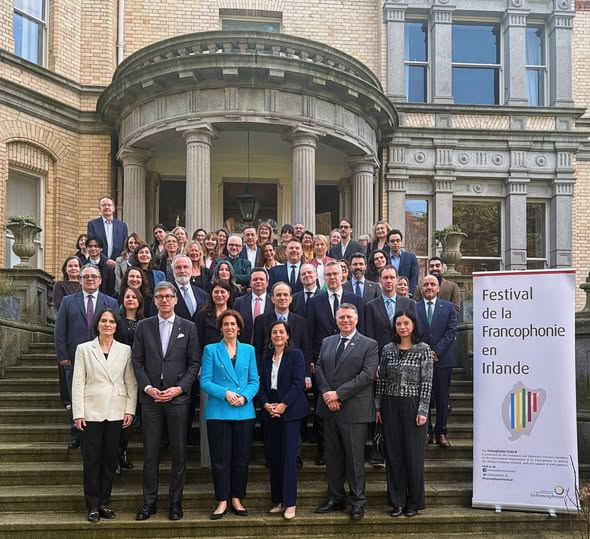 MaltainIreland's tweet photo. In March, the Embassy participated in the launch of the 2026 Francophonie Festival. Ambassadors from various Organisation Internationale de la Francophonie (OIF) countries were present, with Maltese flavours represented at the cocktail reception through ġbejna cheese. https://t.co/HNZizDEVjT