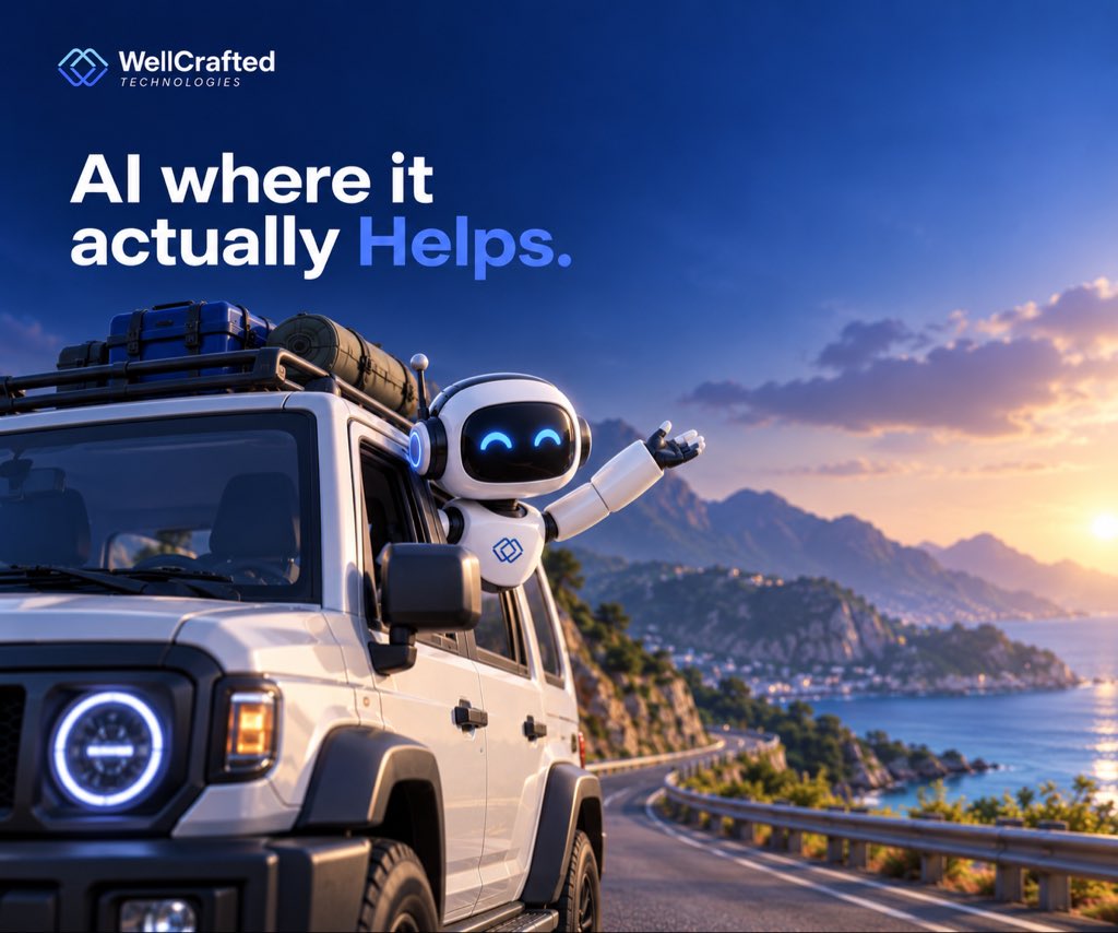 WellcraftedTech's tweet photo. A travel company asked for a booking website. 🌐

But with tours, rentals, ticketing &amp; corporate travel, a basic website wasn’t enough.

We added AI to guide customers to the right service.

At Wellcrafted, we build for what the business actually needs.

#CustomSoftware #AI https://t.co/Yno3vZ7l86