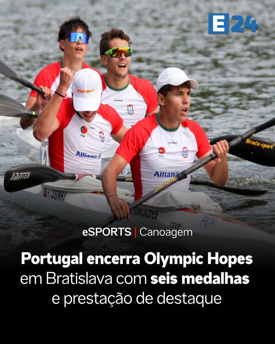 E24_pt's tweet photo. A Seleção Nacional de Canoagem terminou os Olympic Hopes 2026 em Bratislava com seis medalhas: uma de ouro, quatro de prata e uma de bronze.
Notícia completa: https://t.co/hHQGQArmkr
#canoagem #fpcanoagem #olympichopes #selecaonacional #desporto #bratislava #internacional https://t.co/p6W766WYQR