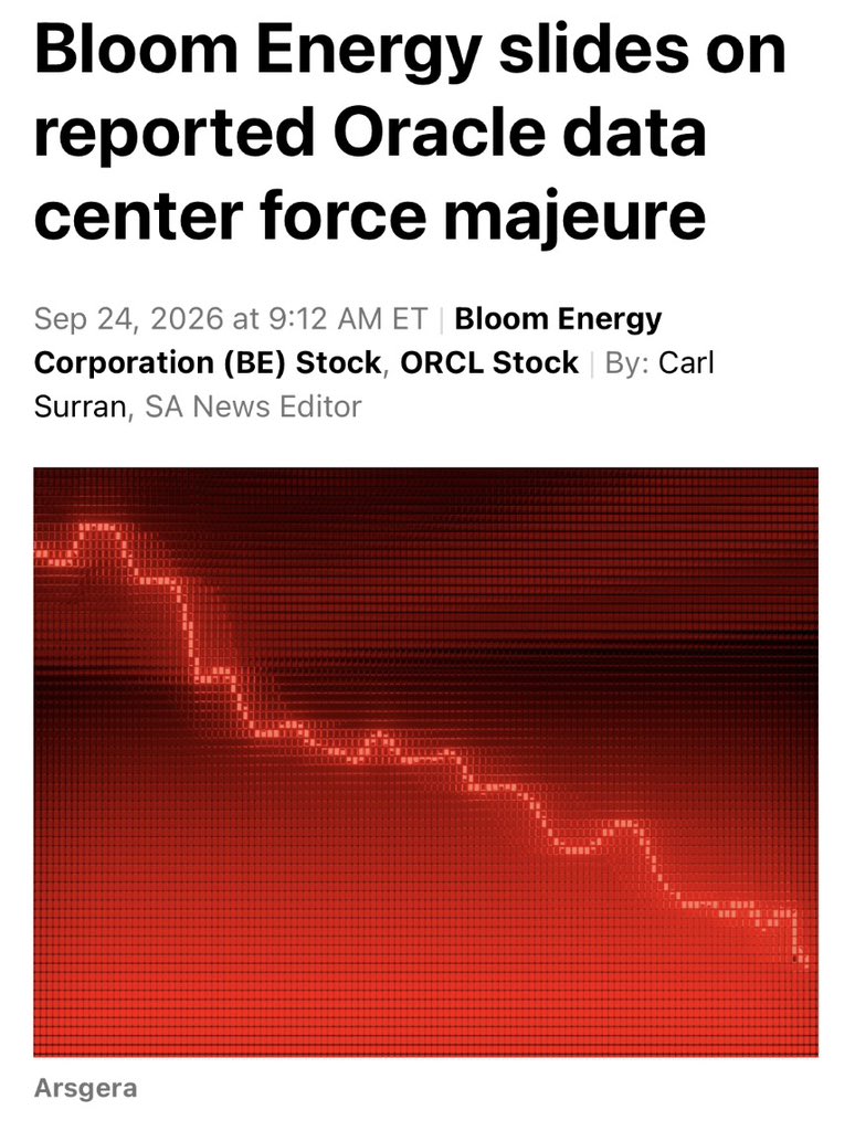 HyperSharkk's tweet photo. $ORCL + $BE กำลังทำให้เราเห็นเลยว่า Data Center ตอนนี้ติดคอขวดที่ “ไฟจะเข้าได้ตอนไหน?”

Project Jupiter วางแผนใช้ Fuel Cell ของ $BE 2.5GW เพื่อไม่ต้องรอ Grid ที่สร้างนานๆ

แต่ๆๆ Fuel Cell ก็ต้องใช้ Natural Gas

แล้ว Pipeline ที่จะส่ง Gas เข้าโครงการดันติด Permit / Right-of-way จน Timeline เลื่อน หุ้นเลยร่วงก��นยับ

ขนาด $BE ที่เอาไปตั้งใกล้ Data center แล้วส่งไฟได้เลย ยังไม่รอด

เพราะต่อให้มี Fuel Cell ก็ไม่ได้แปลว่าจะมีไฟพร้อมใช้เลย

มันต้องมี Fuel + Permit + Infra + Commissioning ให้ครบก่อน

เพราะงั้นคอขวดของ AI Power รอบต่อไปที่ผมย้ำหนักย้ำหนาคือ “ใครทำให้ไฟเข้า Data center ได้เร็วที่สุด?” คนนั้นแหละรวย