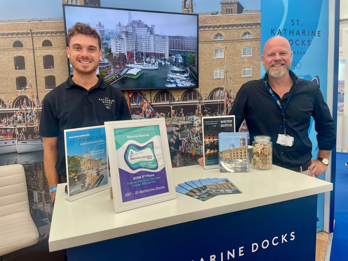 StKatsMarina's tweet photo. There’s still time to visit the St Katharine Docks Marina stand at the Southampton Boat Show

Pop by and say hello to Dockmaster Rob and Manager Martin Plas

#sotonboatshow #skdmarina #marinaevents https://t.co/BHBbpGL17D