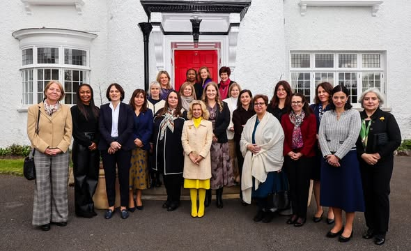 MaltainIreland's tweet photo. On International Women’s Day, former Irish President Mary Robinson spoke with the Women Ambassadors Group in Ireland, with the Ambassador in attendance. President Robinson provided insight on removing barriers that limit the safety, agency, and empowerment of women and girls. https://t.co/sk5GVCjT8e