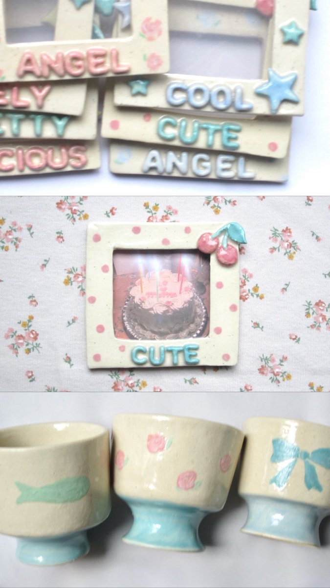 3riibbon's tweet photo. 明後日9/26、こち��出ます💌

・子どもの頃の陶芸作品をまとめたZINE
・陶器のフォトフレーム/デザートカップ

を持っていきます🍀  #ZINEフェス東京 https://t.co/rjJBlAFdzo