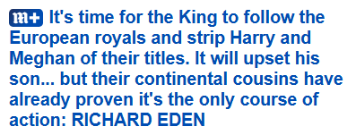 MDymore's tweet photo. Is Richard Eden hoping we will forget that just a few months ago he was insisting that there was plot to bring the traitor back to the UK as a working Royal?
#HarryIsATraitor https://t.co/AqRJXpkM70