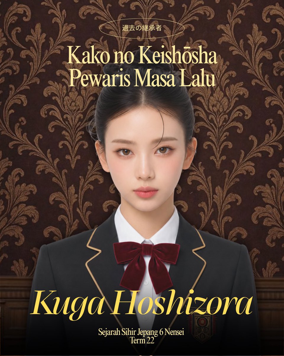 patchoulei's tweet photo. ㅤ
過去の継承者 [KAKO NO KEISHŌSHA]
6 NENSEI - TERM 22 A.R.
 
Dari lembaran yang menyimpan kenangan, warisan masa lalu kembali menemukan penjaganya. Selamat kepada para Pewaris Masa Lalu.
ㅤ https://t.co/GlxwhCYcS0