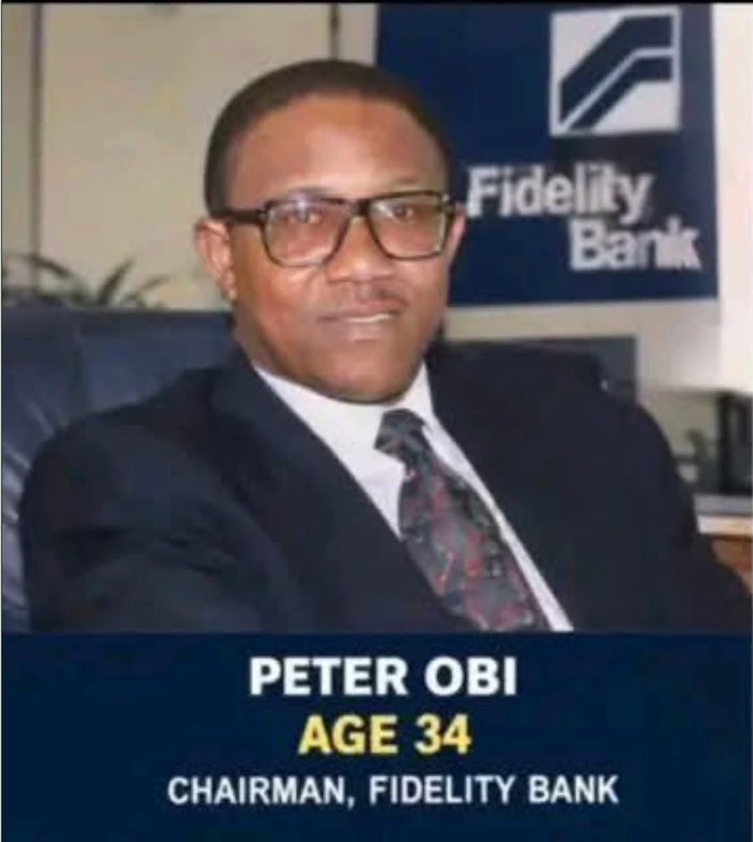Morris_Monye's tweet photo. 34 year old, Peter Obi as Chairman of Fidelity Bank. https://t.co/sMkWxQGJVT