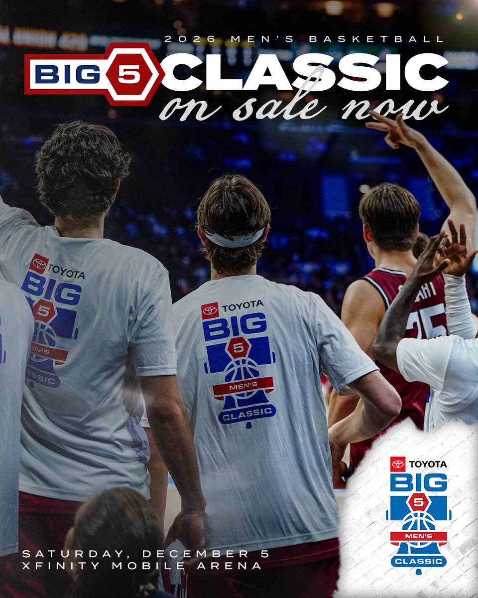 PennMBB's tweet photo. 𝐎𝐧 𝐒𝐚𝐥𝐞 𝐍𝐨𝐰 🎟️ 

Big 5 Classic tickets can be purchased below!

🔗: https://t.co/fXoRbjyIX2 https://t.co/n68soyBajr