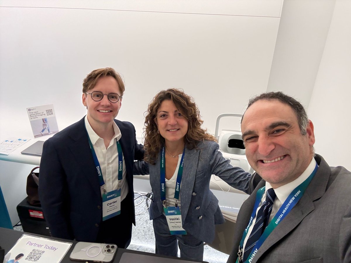 DemasVicky's tweet photo. A fun day at #DHNY last week - catching up with old friends, meeting new people, showing off what we’re building at @identifeyehealth, and getting to hear from Mark Cuban. Lots of good conversations about AI in healthcare and where it can actually make a difference. https://t.co/CtXbZUXOoQ