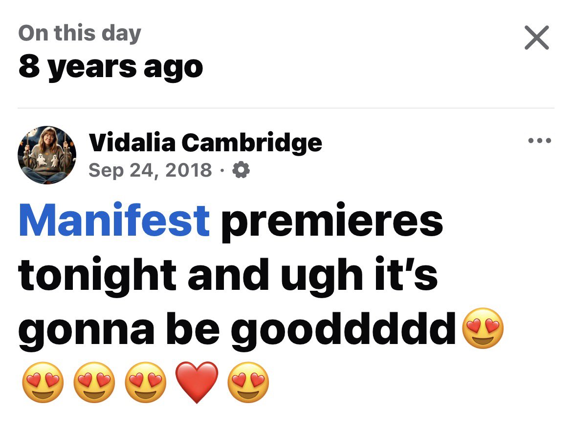 OnionSparkles97's tweet photo. And I was right! I remember this night so well “no one can explain…” 😝 can’t believe it’s been 8 years of @ManifestNFLX! Still processing the ARRIVALS announcement! 💙 @jeff_rake #manifest https://t.co/qOeXV7NwVt