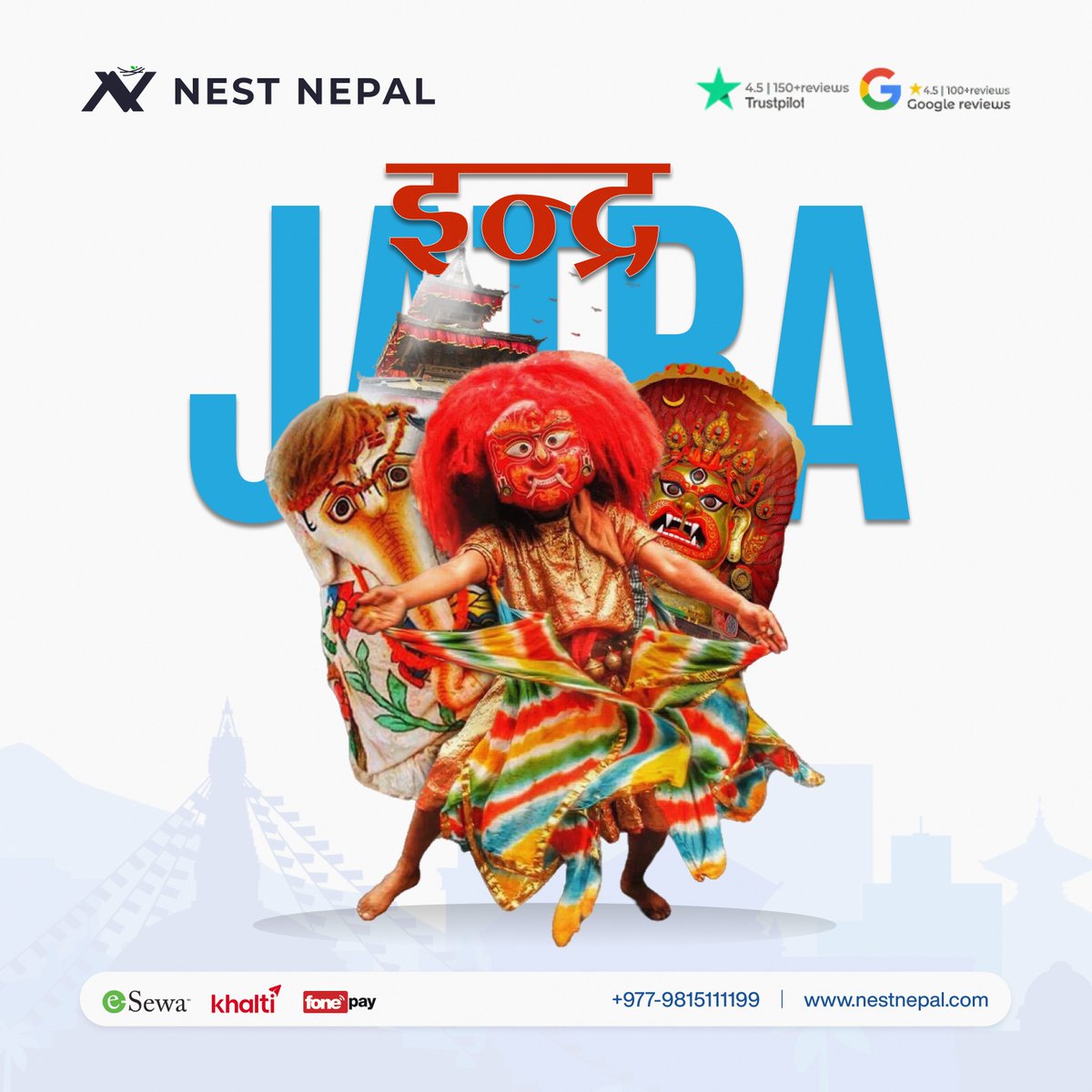 nestnepal's tweet photo. इन्द्रजात्राको शुभकामना!! 💙
.
.
#NestNepal #NestSMS #Indrajatra #NepaliFestivals #BulkSMSinNepal #FestiveJoy https://t.co/Hz11sKJ67V