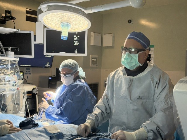 SutterHealth's tweet photo. What if AI could serve as a GPS for surgeons?
 
In a first for Sutter, Dr. Hernan Bazan and the surgery team at Sutter's CPMC used AI-assisted fusion imaging to help treat an 86-year-old patient with severely blocked arteries. The technology transformed her CT scan into a patient-specific 3D roadmap, helping guide the team during a minimally invasive endovascular procedure. Read more: https://t.co/ZbTt2rbrJf.