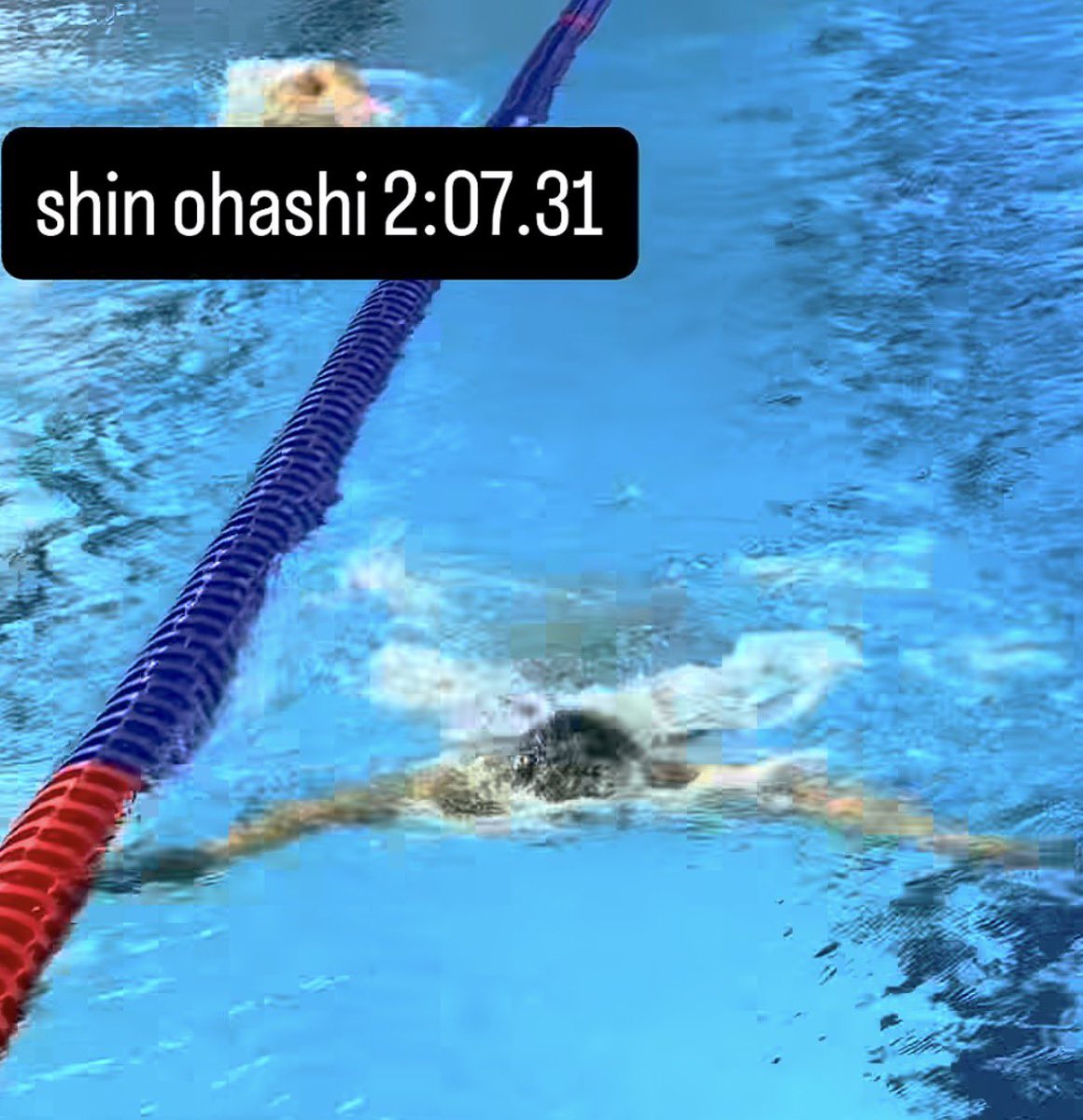 JoshPrenot's tweet photo. Reminder to not pay attention to AI generated swimming advice, Shin Ohashi takes 83 strokes in a 200 and still pulls wide https://t.co/LQCP7y2tbS