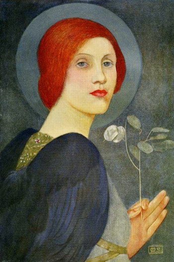 womensart1's tweet photo. 'Angel' by Marianne Stokes (1855–1927), Austrian painter who created this work in an Art Nouveau style #WomensArt https://t.co/4FKvz3S8Rs