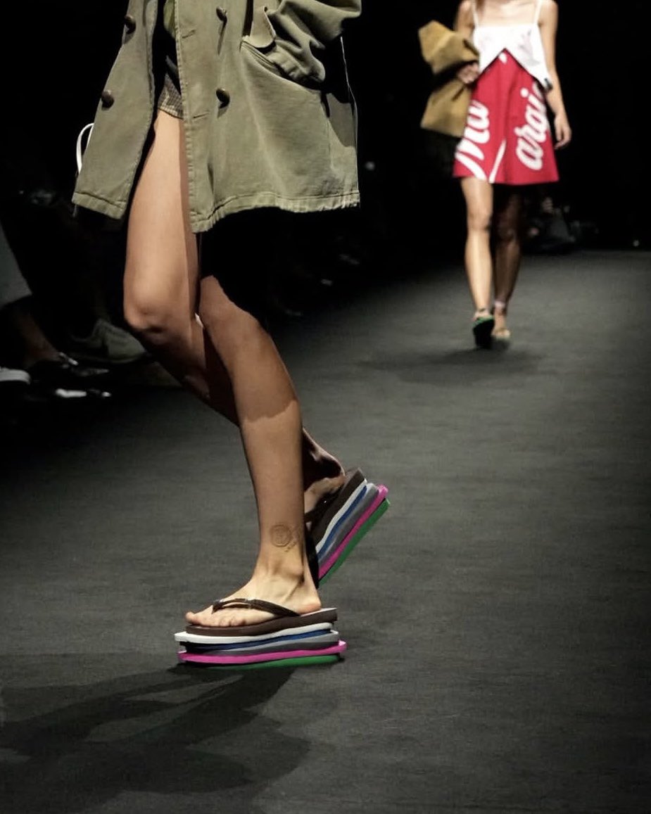 hionfashion's tweet photo. MM6 Maison Margiela debuted their new collab with Havaianas and the lineup is stacked #mfw https://t.co/HtMADEPdX2