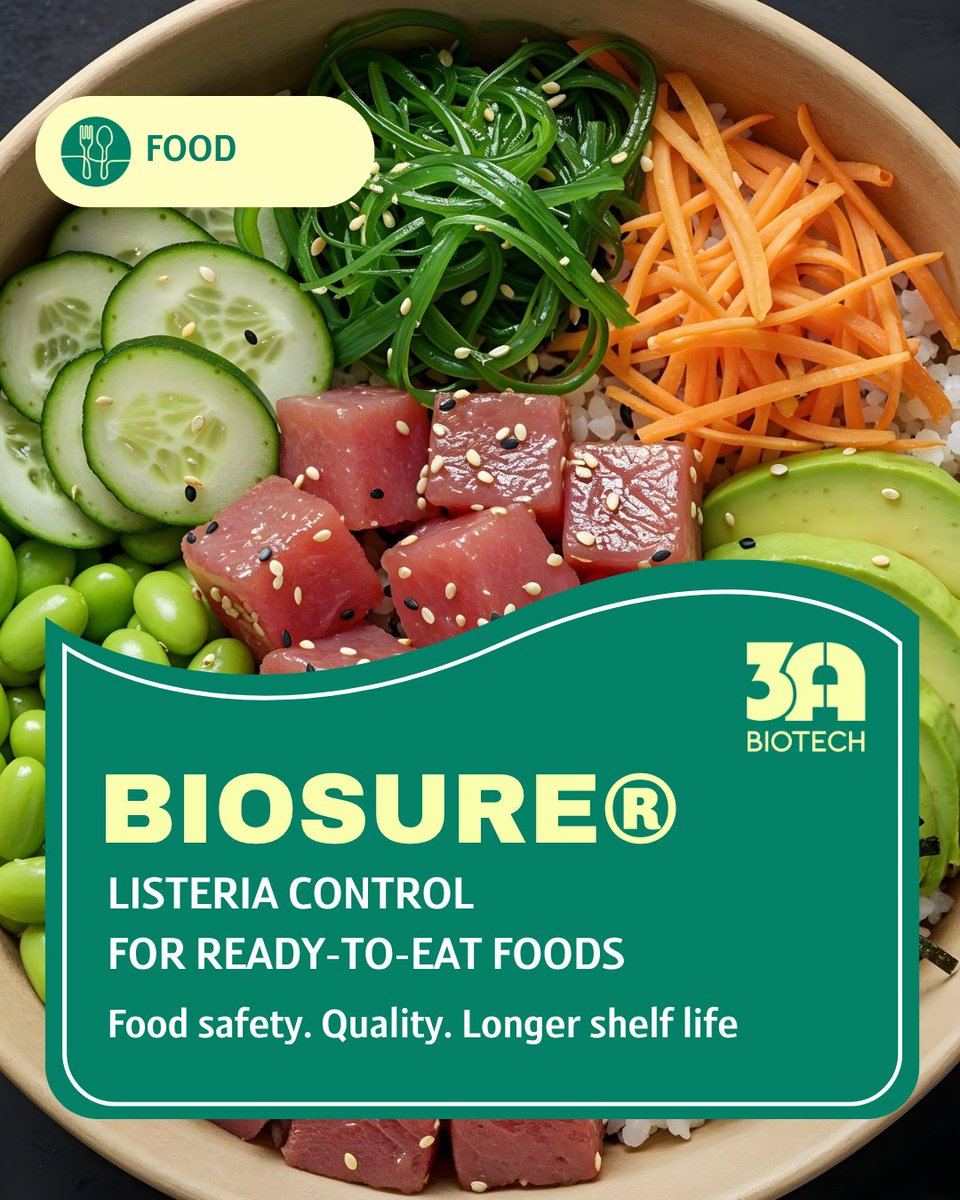 3Aantioxidants's tweet photo. Food safety starts with effective protection. 🔬

#BIOSURE® is a natural preservative obtained through the fermentation of natural sources by #GRAS bacteria, developed to help control #Listeria monocytogenes and enhance microbiological #foodsafety. https://t.co/rdqZrj7Uct