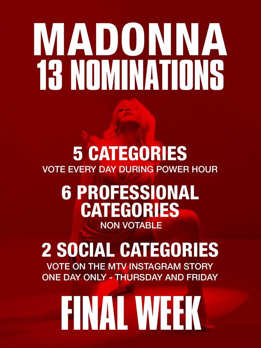 MadonnaRecords's tweet photo. Let's show the world why she’s the Queen of Pop! 👑 Vote for .@Madonna at the 2026 #VMAs.

Get ready for her historic comeback on September 27! 💥Cast your votes now: https://t.co/feQfmk42SV 
🗳️#Madonna #VMAs2026 https://t.co/rjZvj1UYbd