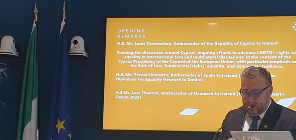 MaltainIreland's tweet photo. 🏳️‍🌈On May 17th, the Embassy commemorated the International Day Against Homophobia, Transphobia, and Biphobia, hoisting the Rainbow Flag and participating in a special event under the theme “An Autonomous Union of Values that Leaves No One Behind.” https://t.co/MmYG6UATGC